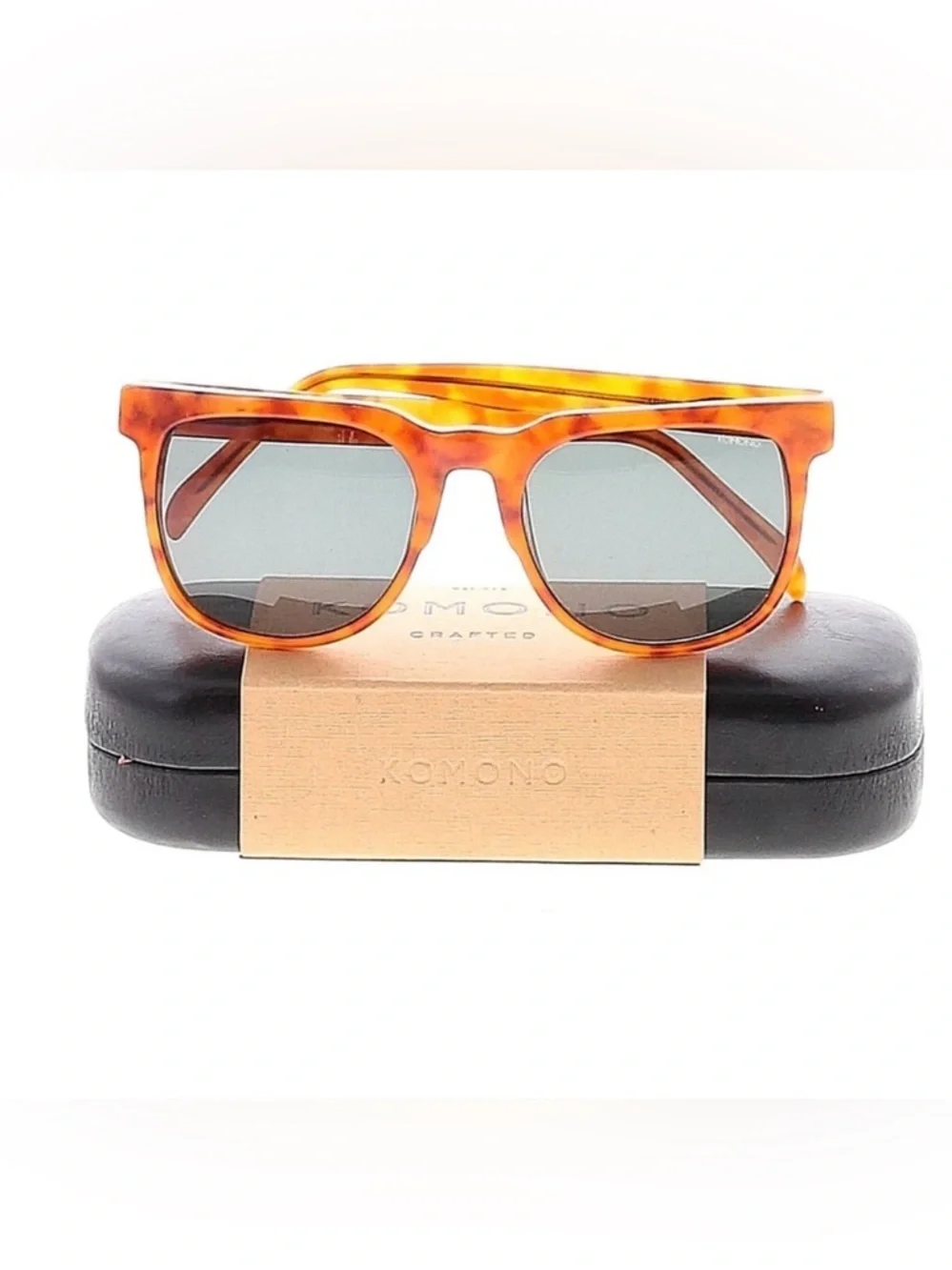 KOMONO Riviera Caramel Demi Sunglasses (NEW) Orange tan tortoise